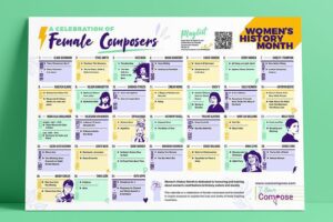 Women's History Month Listening Calendar A4 Download