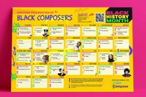 NEW! Black History Month Listening Calendar #2 A2 Printed Poster